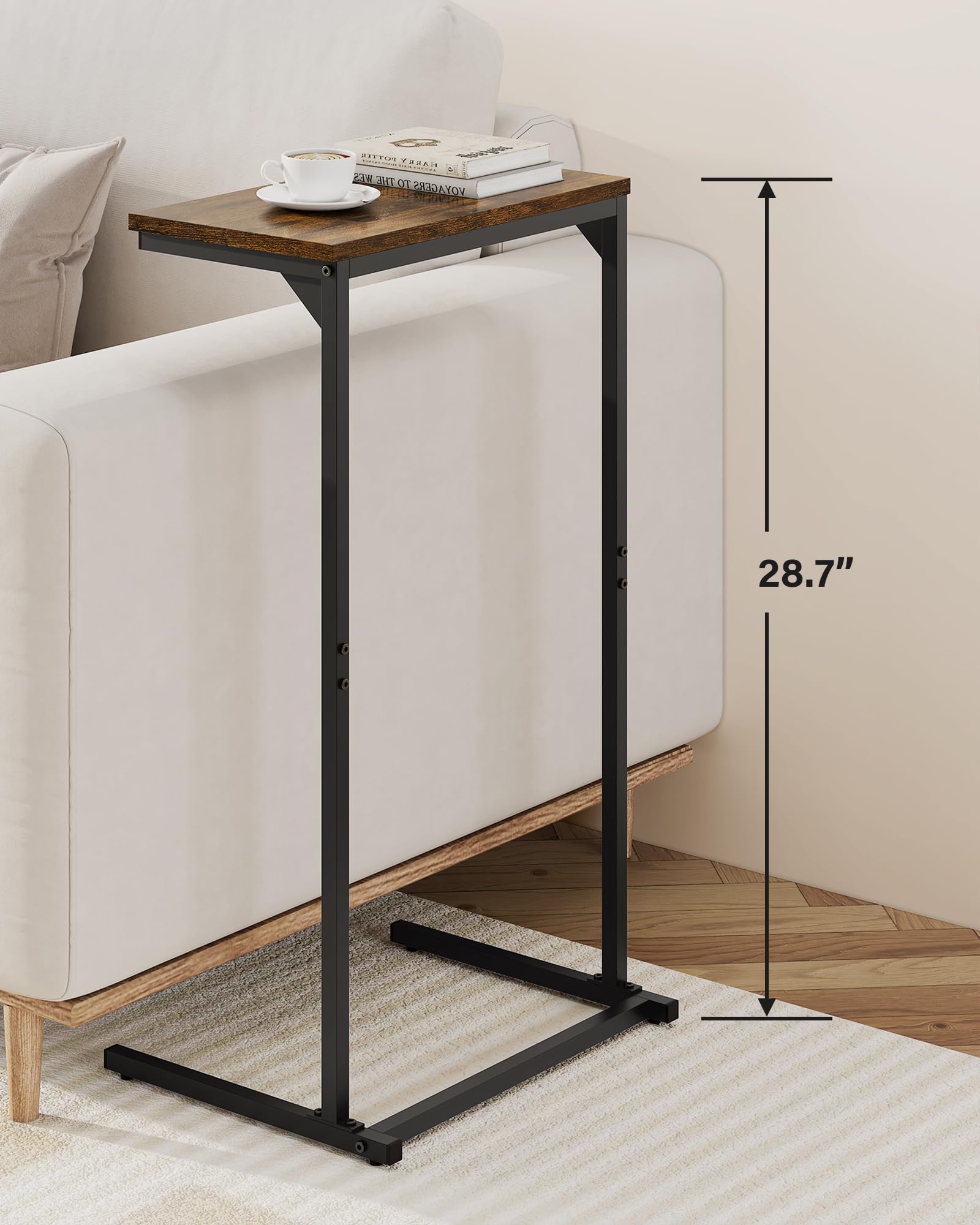 TUTOTAK C-Shaped End Table complements living room furniture.