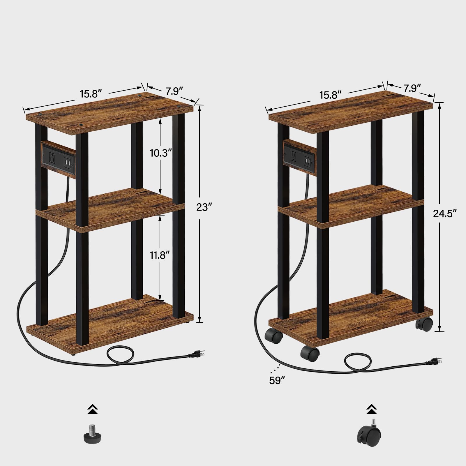 TUTOTAK corner-friendly table for small spaces beside sofa or bed