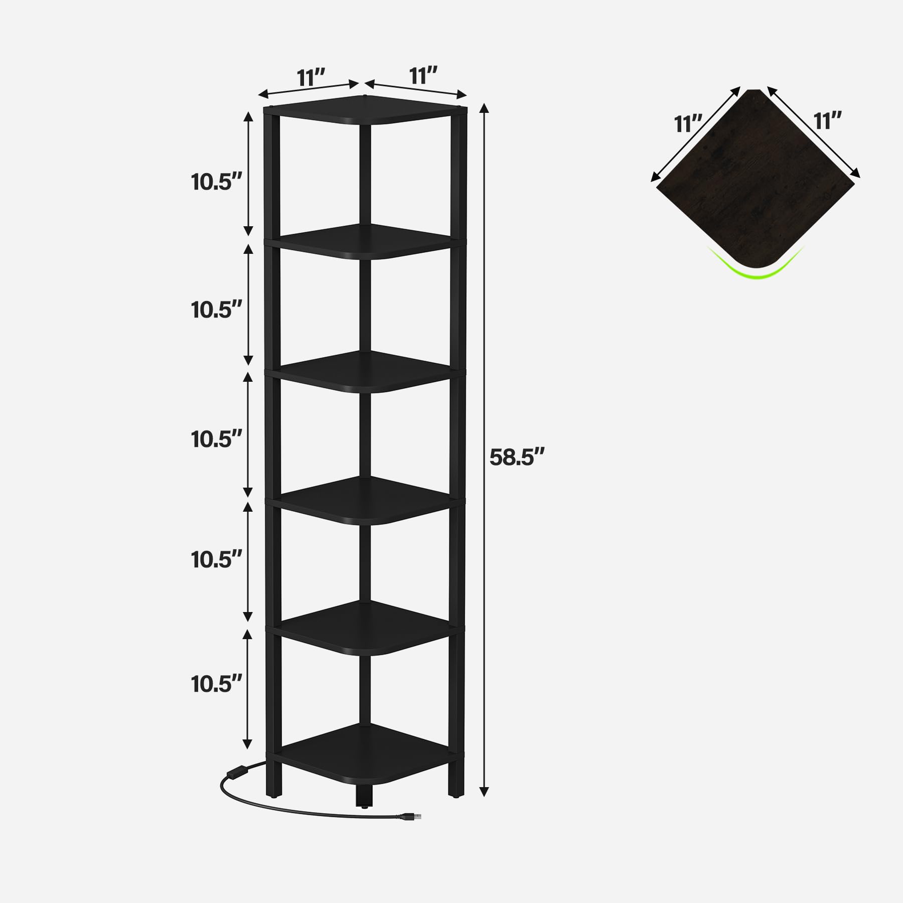 TUTOTAK easy-assembly corner shelf ready quickly with clear instructions