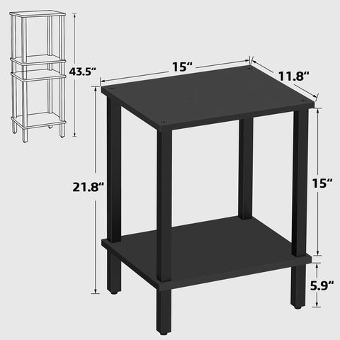 TUTOTAK End Table 21.8-inch height offers comfortable reach for hot drinks.
