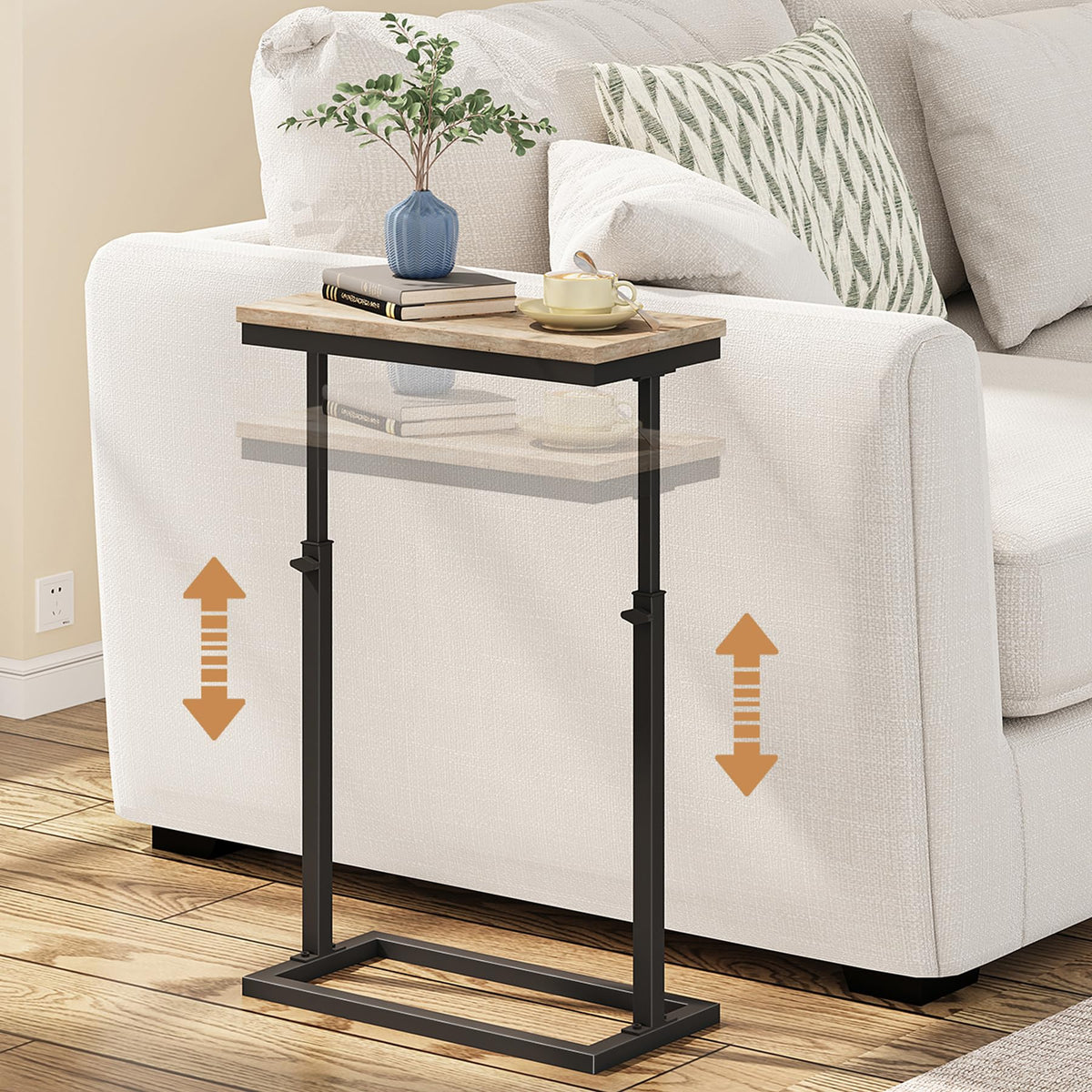 TUTOTAK end table with adjustable height for flexible laptop use