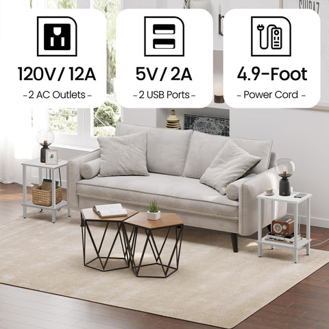TUTOTAK end table placed in a living room setup for space efficiency