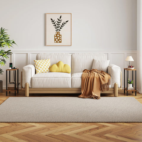 TUTOTAK end table placed in a narrow space illustrating apartment-friendly design
