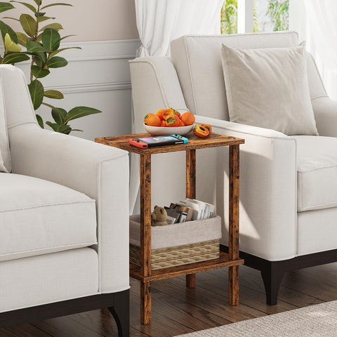 TUTOTAK End Table small space design emphasizes slim profile.
