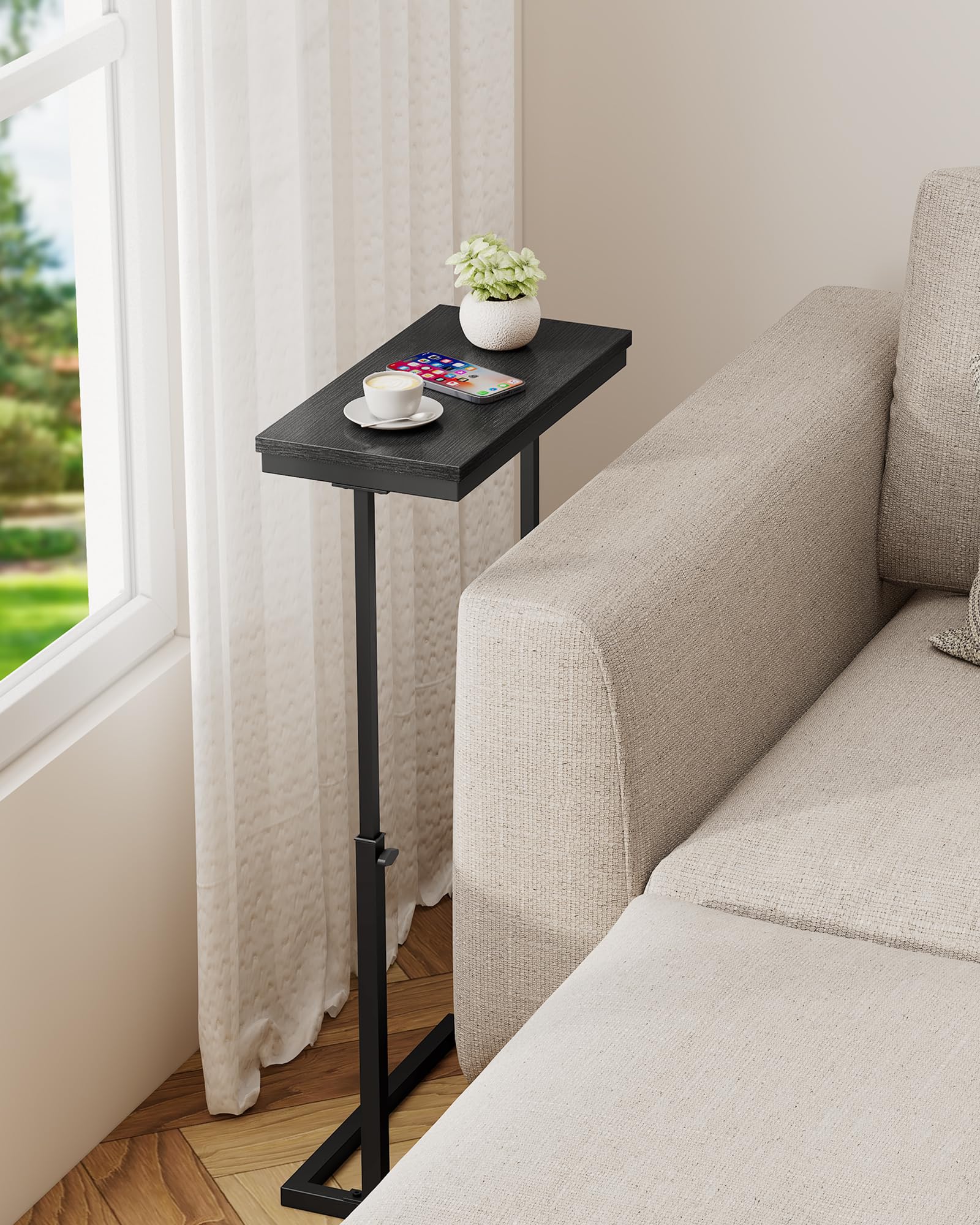TUTOTAK End Table sturdy construction for books and plants