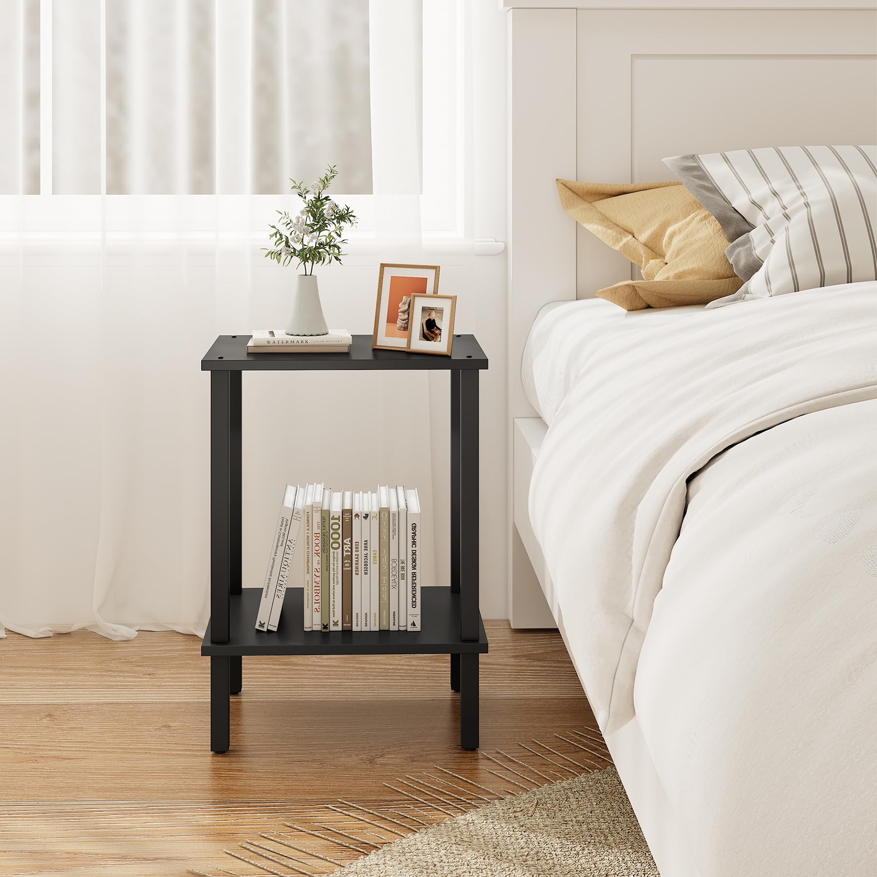 TUTOTAK End Table sturdy frame suits bedside, hallway, or entryway use.