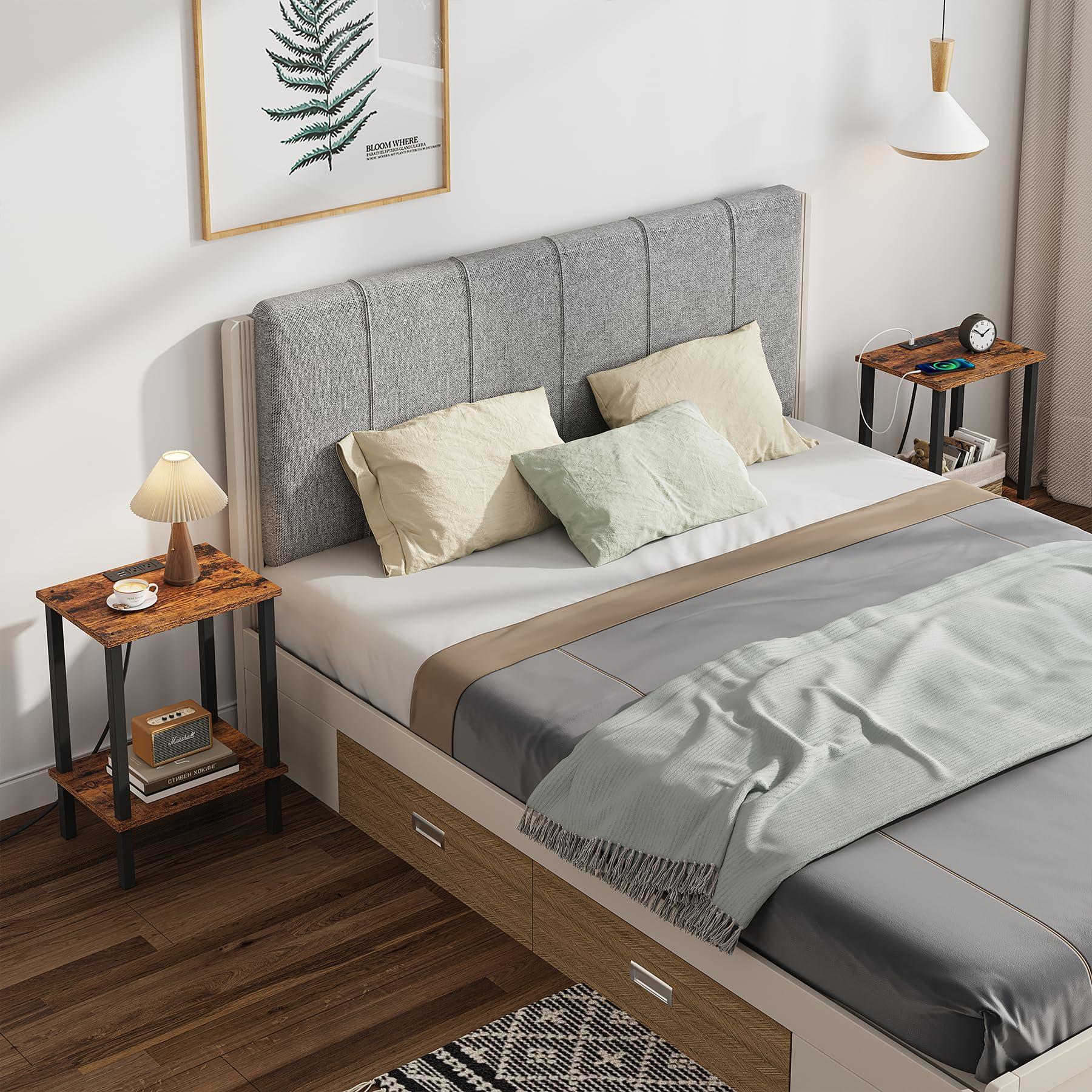 TUTOTAK End Table two-pack bundle for matching setup