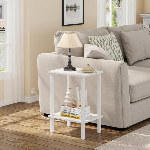 TUTOTAK end table displaying USB ports and outlets for multiple devices