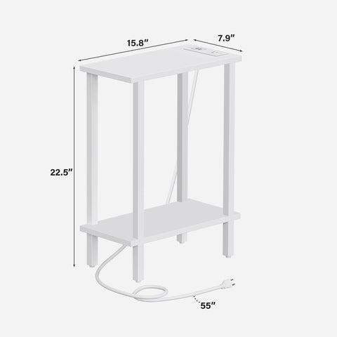 TUTOTAK end table with 4.5 ft extension cord enables flexible layouts