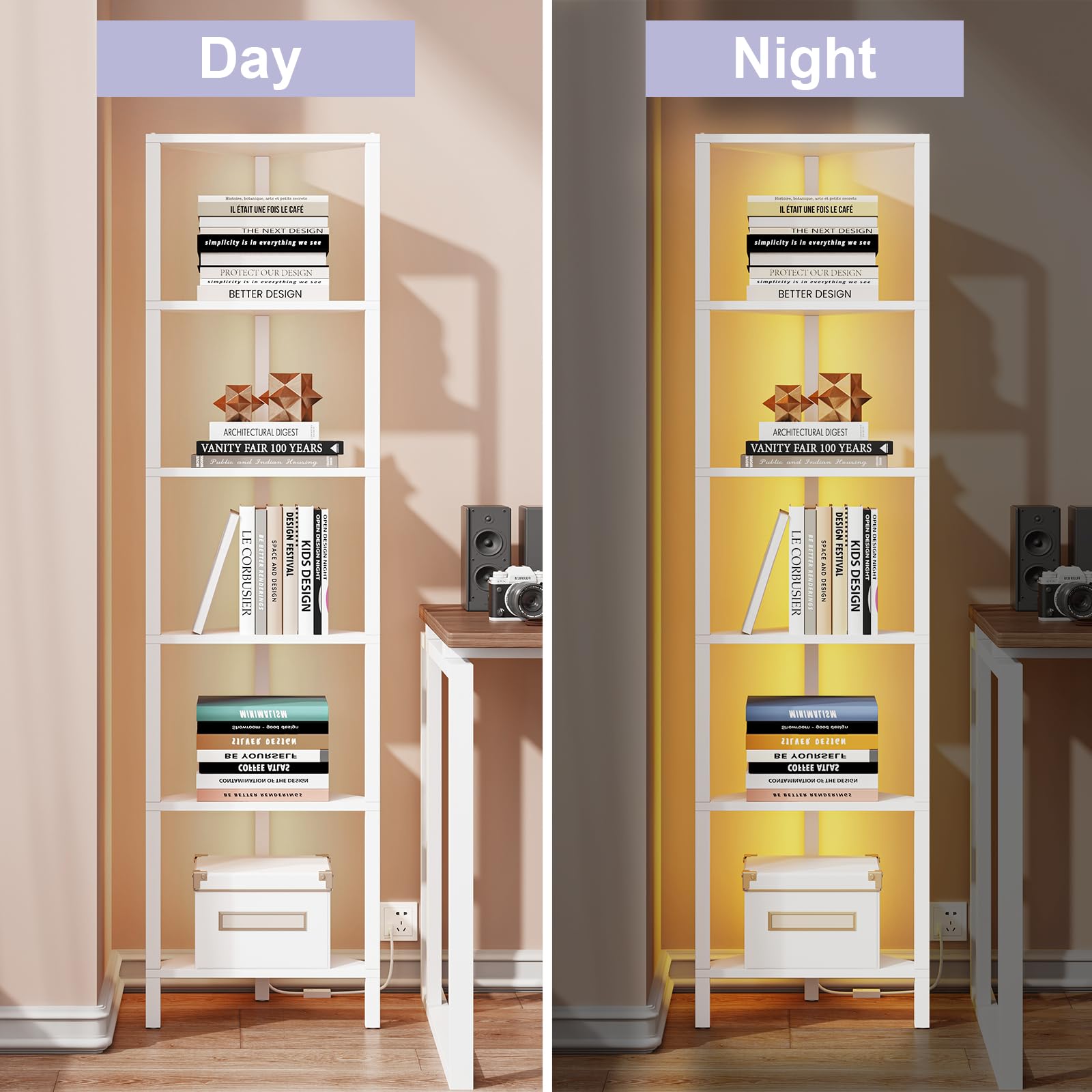 TUTOTAK multi-layer storage helps hold plants and remotes neatly.
