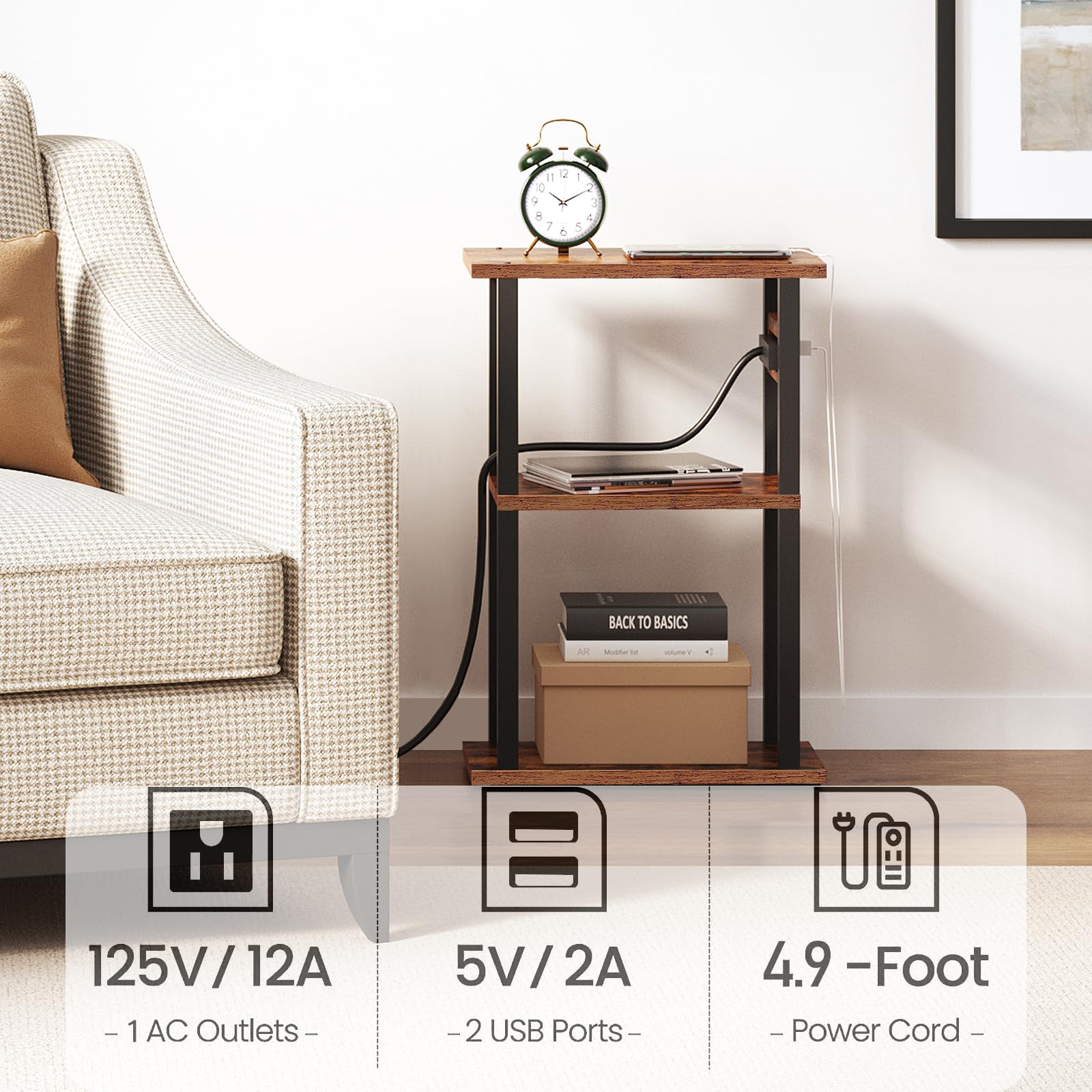 TUTOTAK corner-nightstand compact design for tight spaces