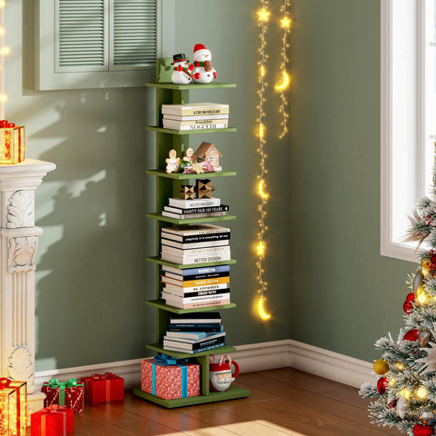 TUTOTAK olive-green-bookcase in action keeps items organized and accessible.