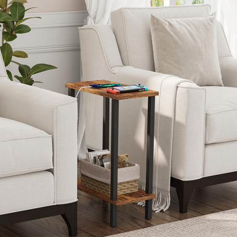 TUTOTAK small side table bottom shelf visible, great for storage and organization