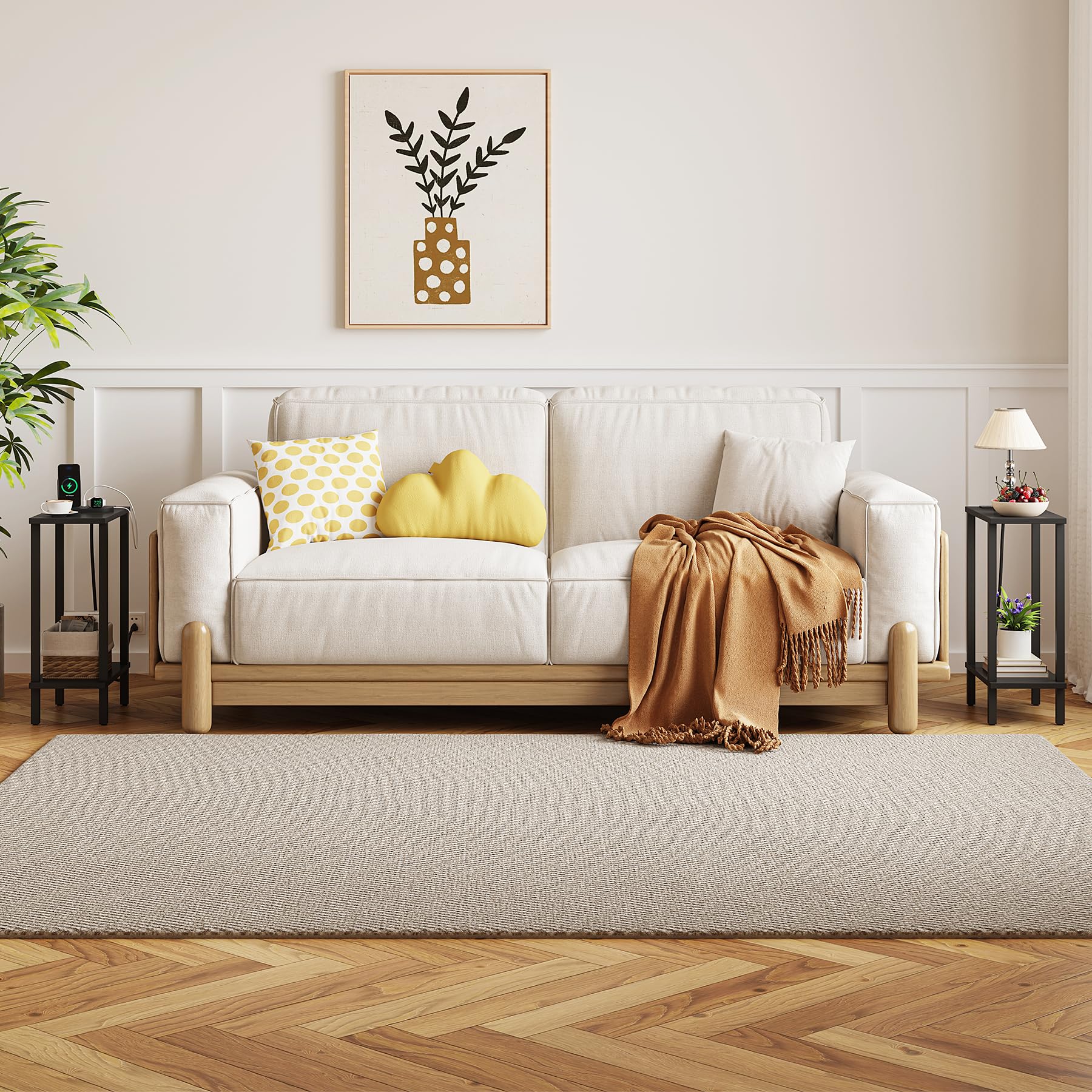TUTOTAK TB01BK060 cozy sofa-side table with easy-access USB ports.