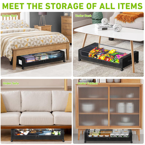Tututry multi-use design fits under beds, sofas, closets, and more.