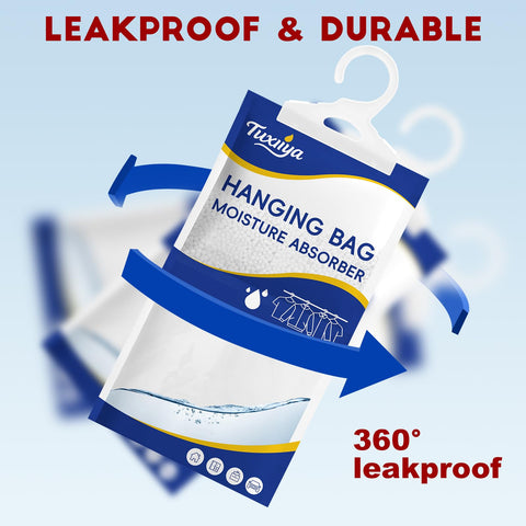 TUXIYA moisture absorber bag for basement storage keeps fabrics dry.