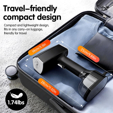 TUZOXU portable design makes travel ironing and refreshing easy.