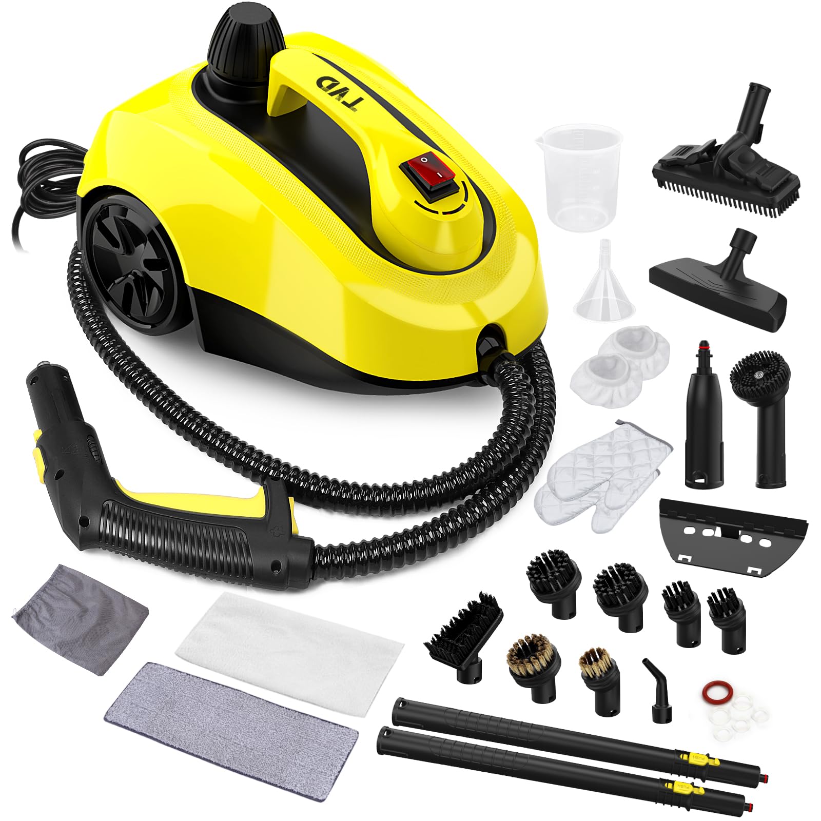 TVD steam cleaner floor brush demonstrating floor cleaning effectiveness