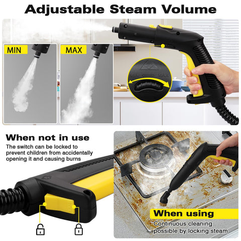 TVD Steam Cleaner quick heat-up for fast start.