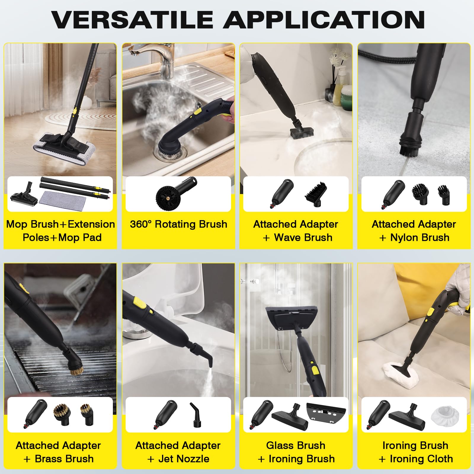 TVD Steam Cleaner secure operation with safety handle lock.