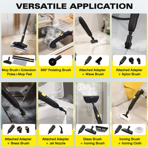 TVD Steam Cleaner secure operation with safety handle lock.
