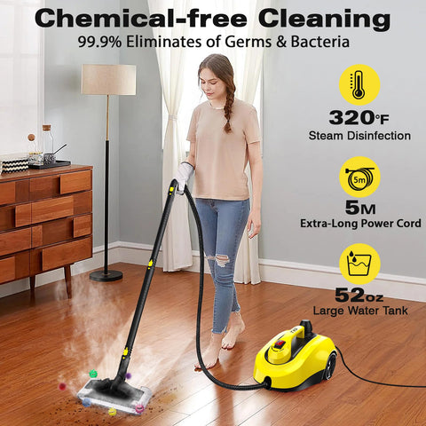 TVD steam cleaner tile detailing brush on glossy tiles