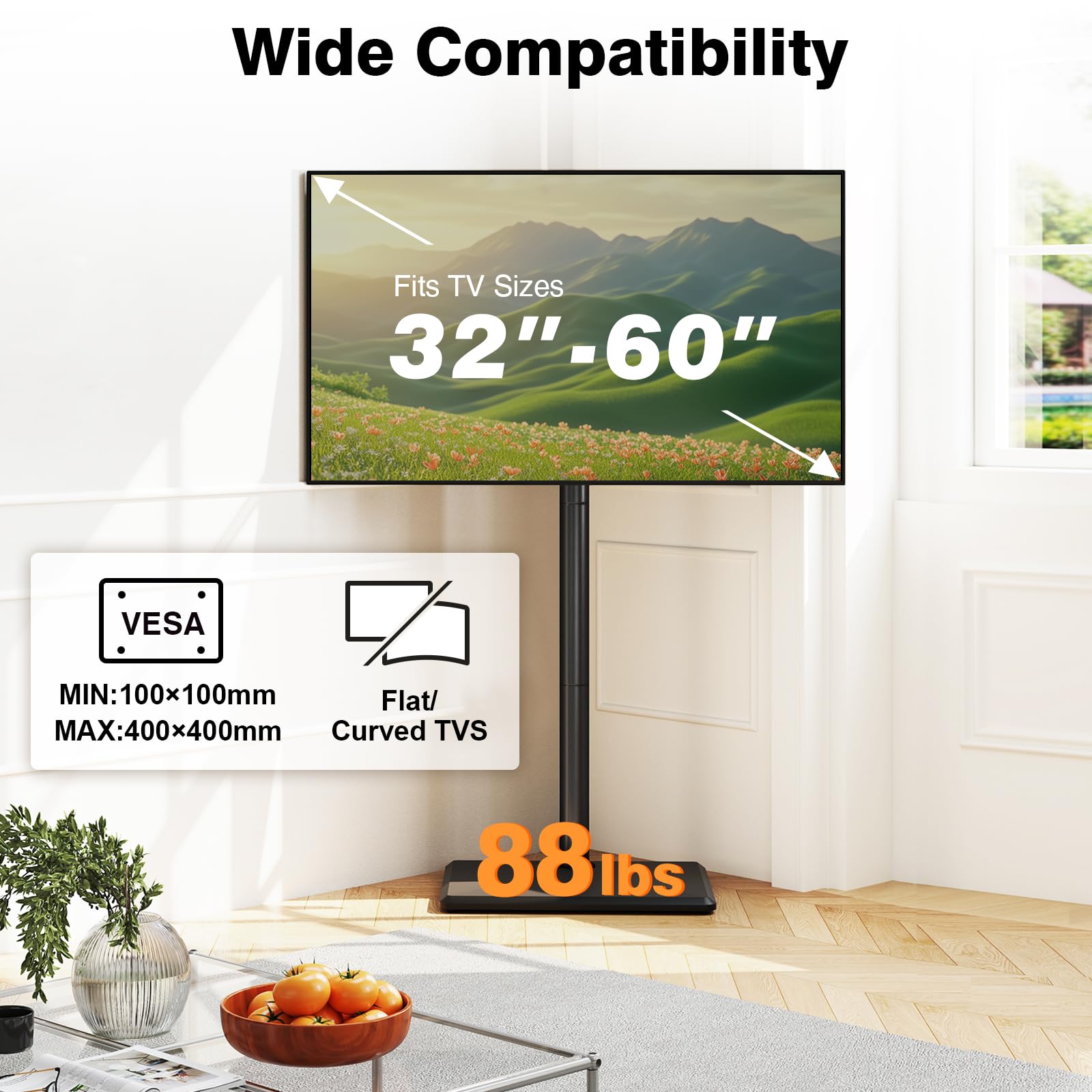 TVON easy assembly with included tools for quick, hassle-free setup