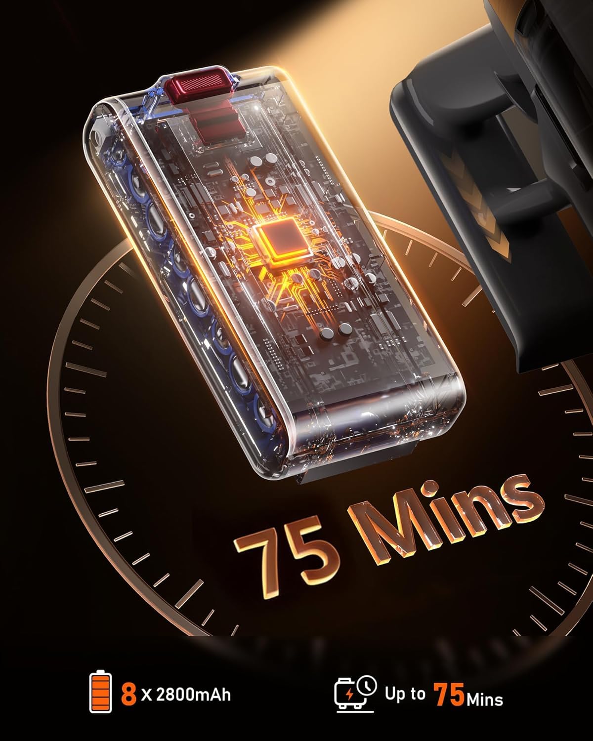 TVTAU T10 Pro with six LED headlights illuminating hidden corners