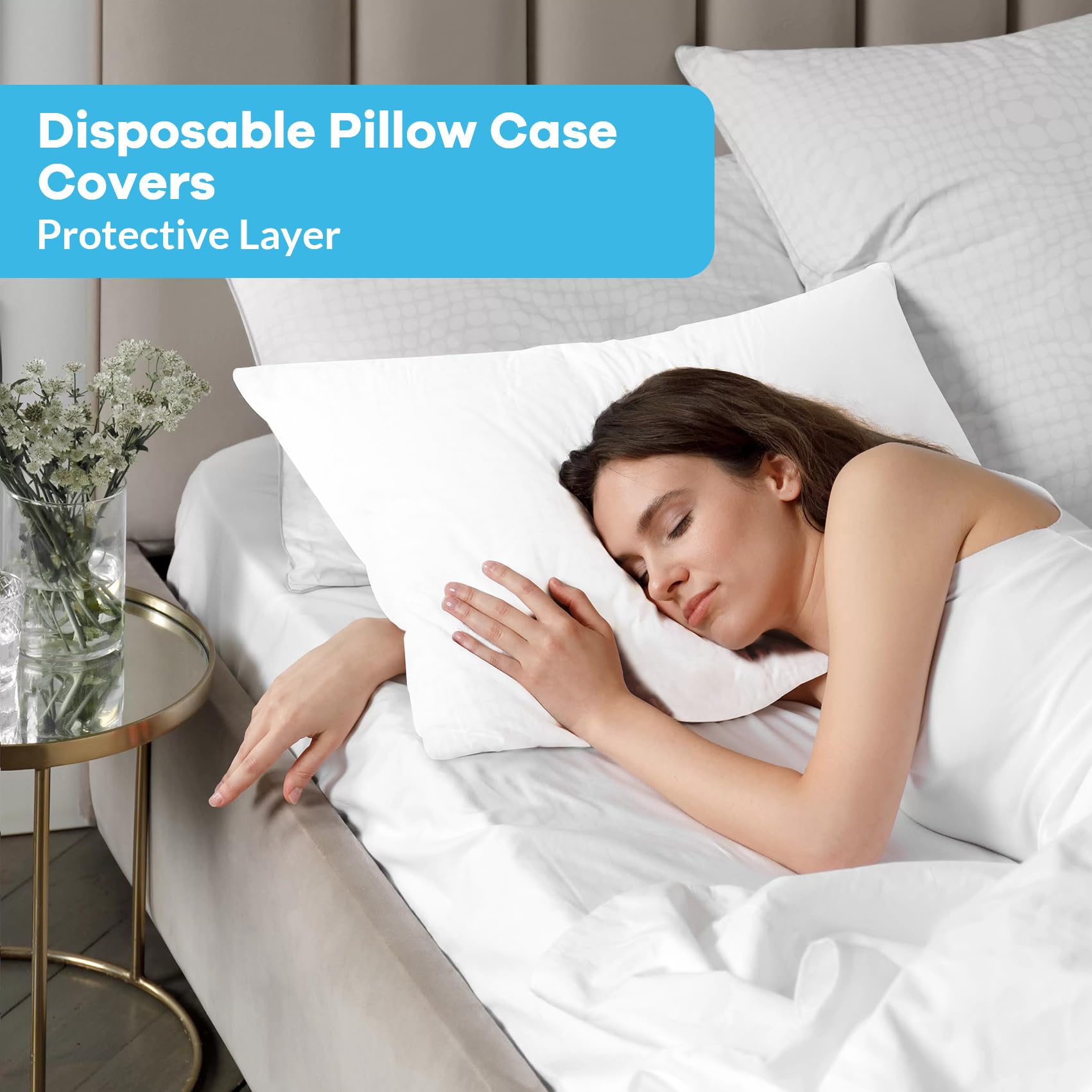 Tvvcalk white pillowcase fits most standard pillows.