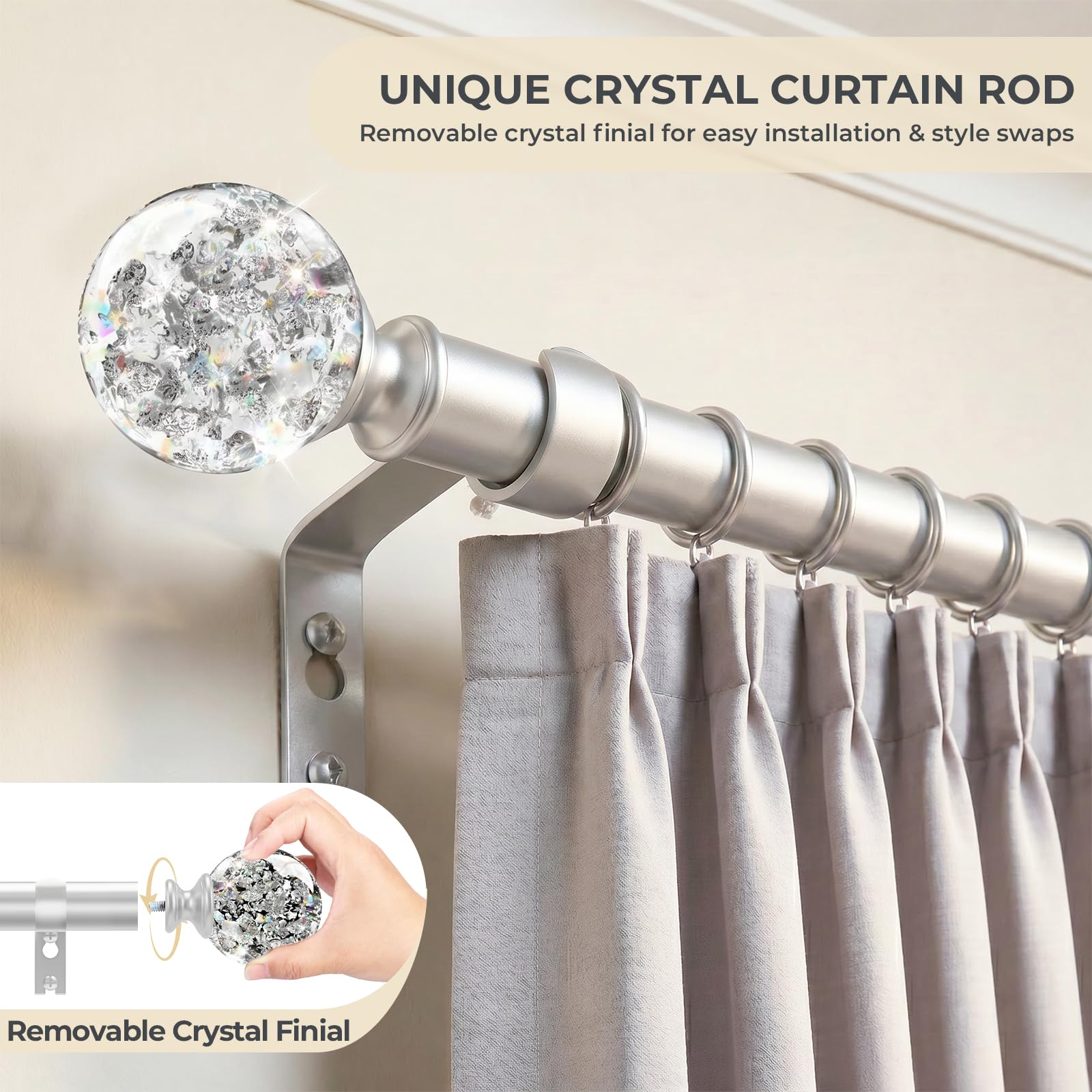 TVWOO adjustable rod extending from 18 to 60 inches for versatility