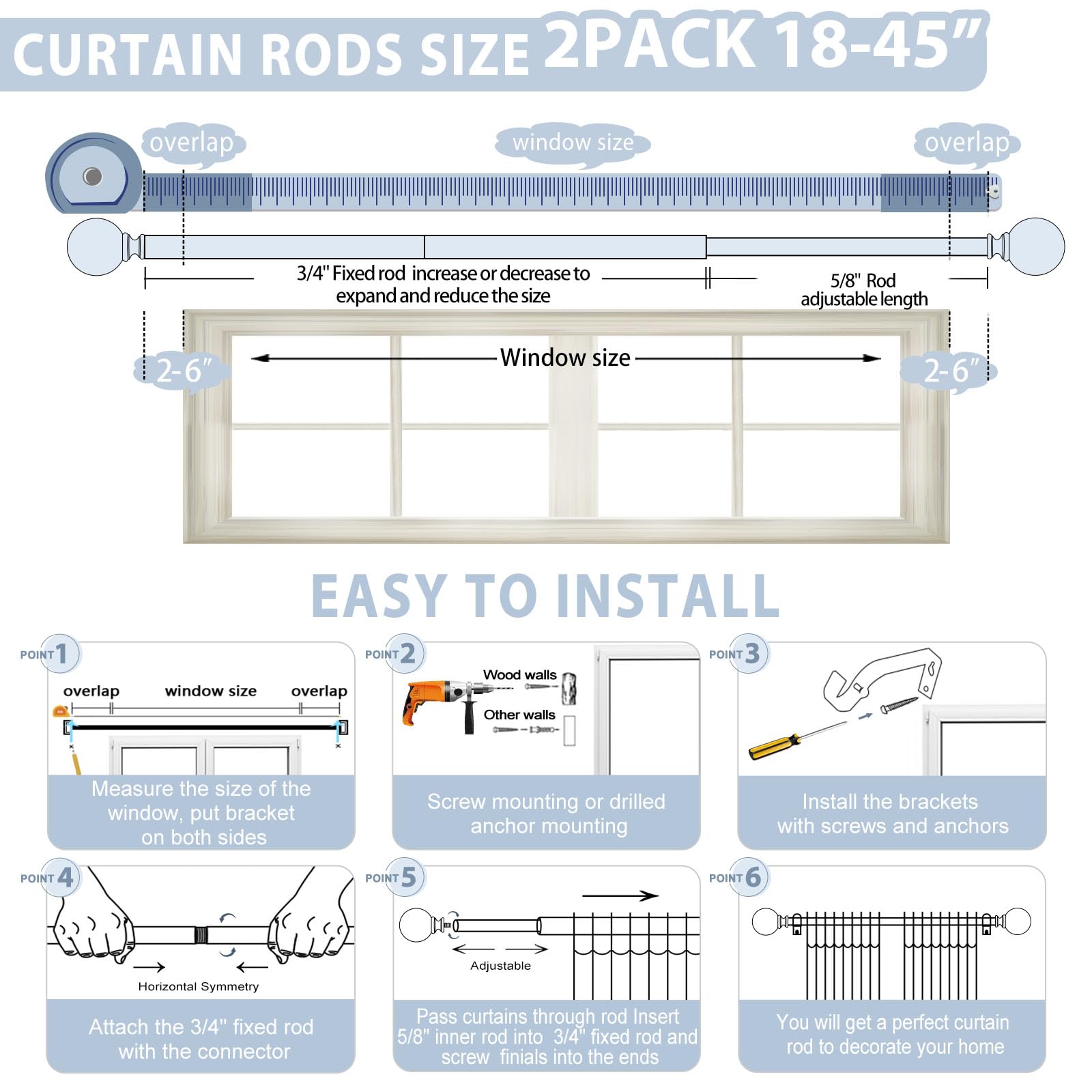 TVWOO compatible with wall or ceiling mounting options