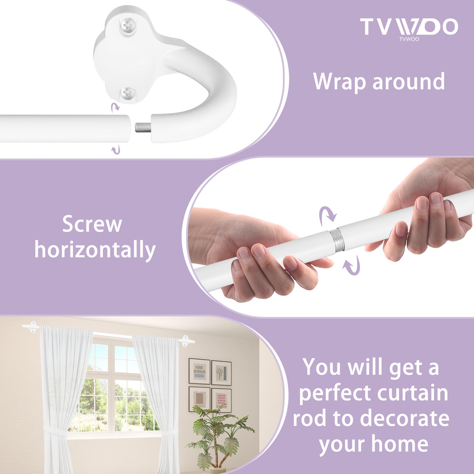 TVWOO supports ceiling or wall mounting for flexible placement
