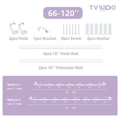 TVWOO connectors and brackets simplify installation for a secure setup