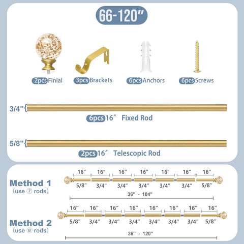 TVWOO crystal ball finials add decorative sparkle