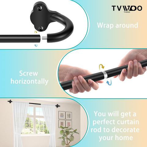 TVWOO baked enamel finish resists wear for lasting matte black appeal