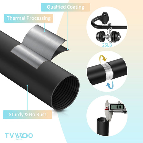 TVWOO telescoping inner rod illustrates easy length adjustment
