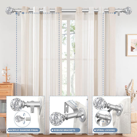 TVWOO extendable rod length from 36 to 88 inches