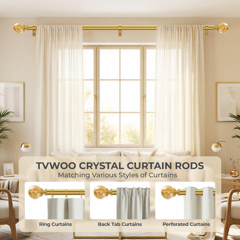 TVWOO gold finials detail adds luxe starry accents to décor