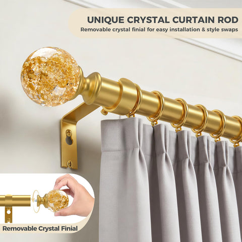 TVWOO heavy duty bracket set provides sturdy curtain support