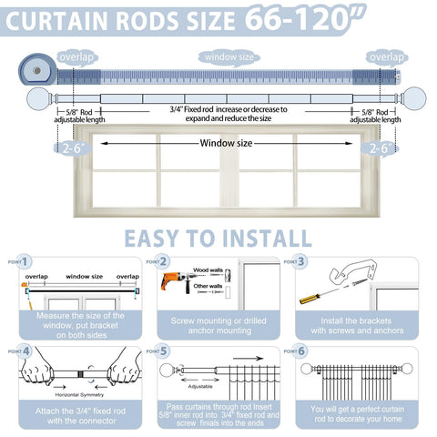 TVWOO luxurious curtain rod elevates room decor