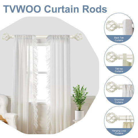 TVWOO multi-scene curtain rod works beautifully in bedrooms, living rooms, or dining areas.