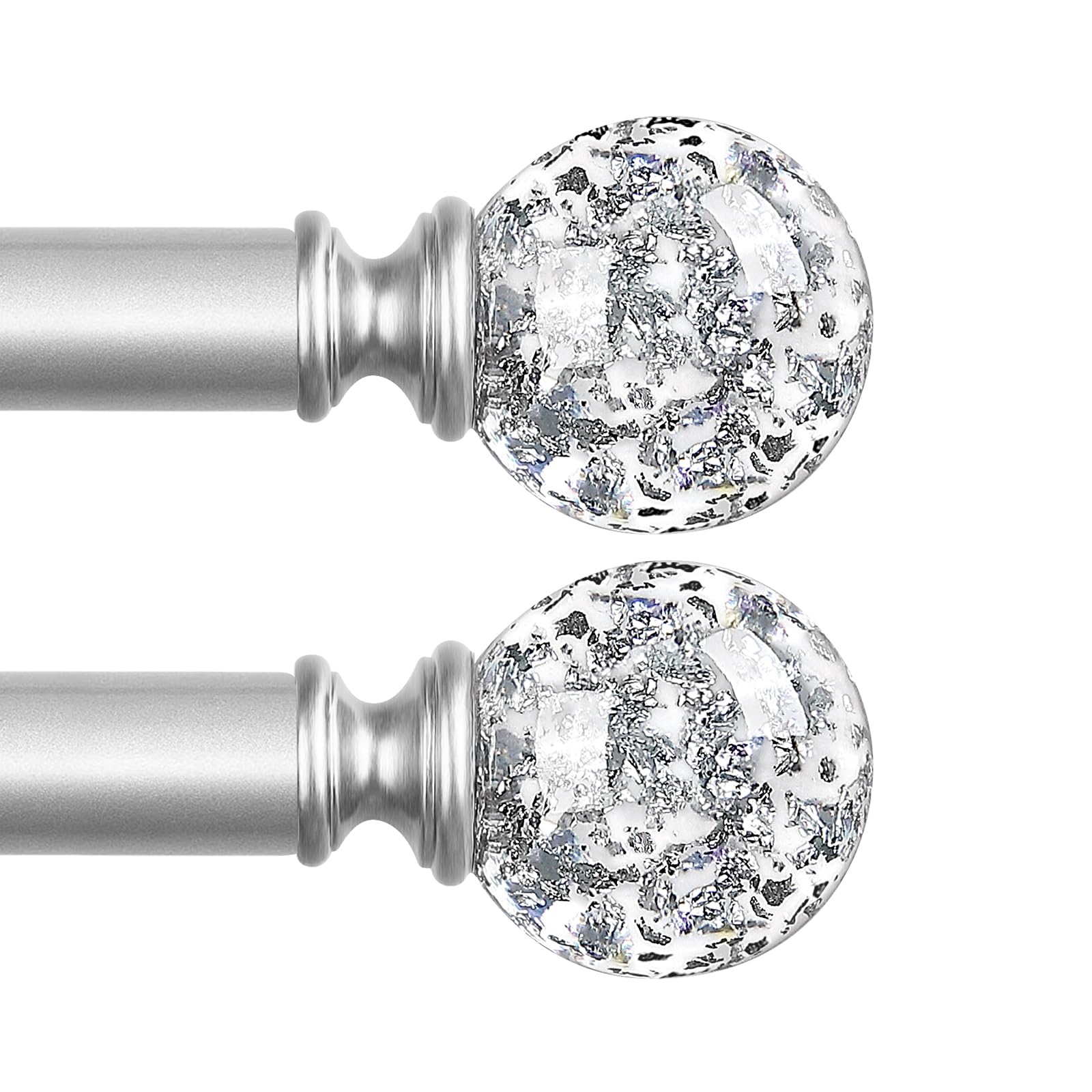 TVWOO silver crystal end-cap closeup for window sparkle