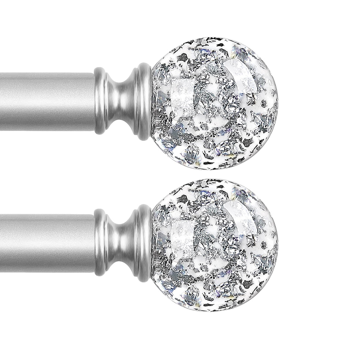 TVWOO silver crystal end-cap closeup for window sparkle