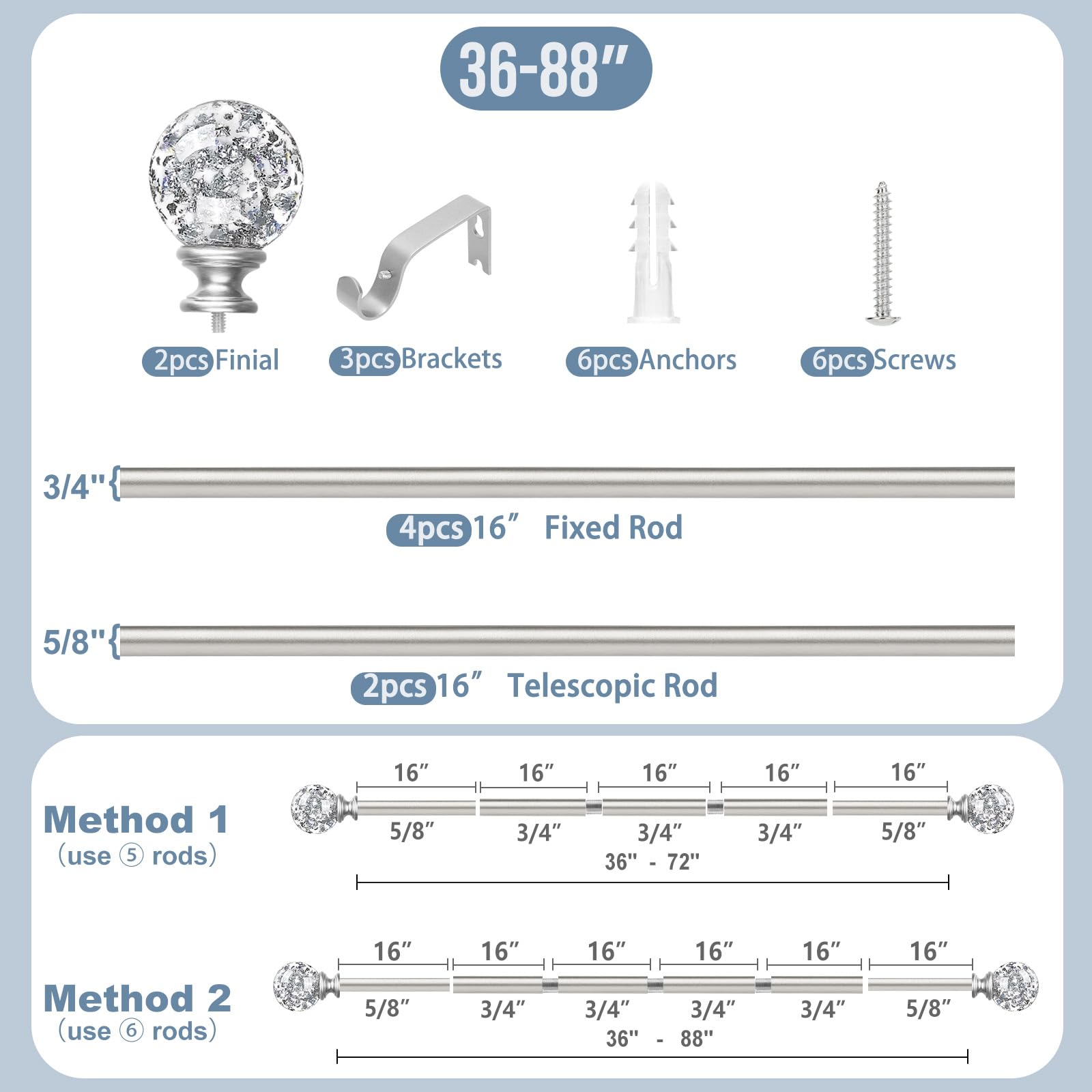 TVWOO sleek nickel finish enhances room ambiance