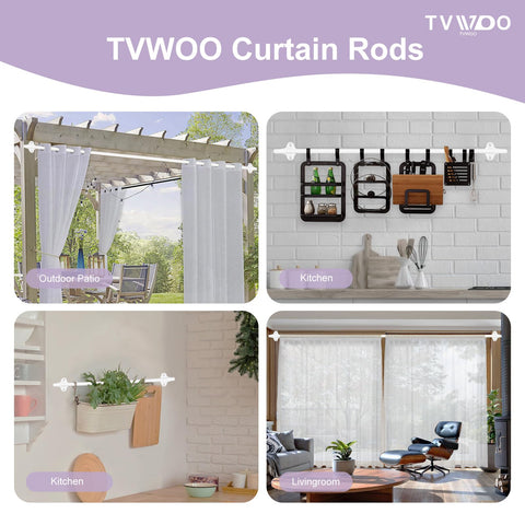 TVWOO telescoping design adjusts to fit varying window widths