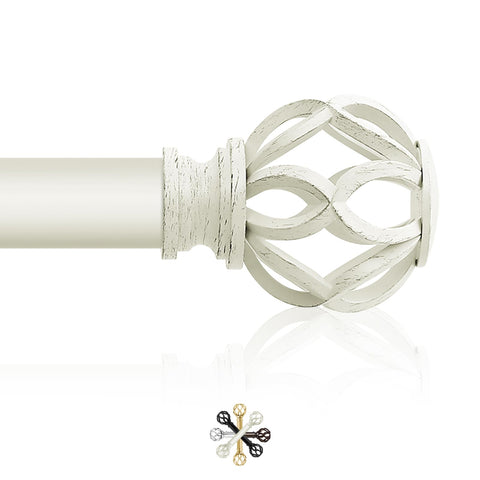 TVWOO twisted cage finials add antique charm to your curtain setup