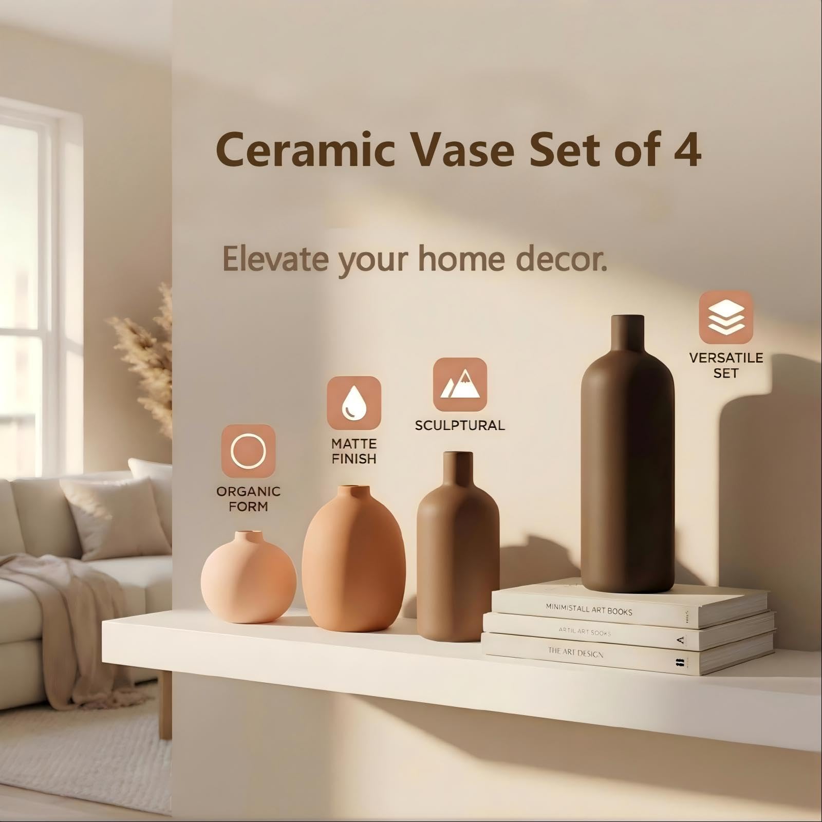 Tvzouo ceramic vase set centerpieces-for-table inspires elegant gatherings.