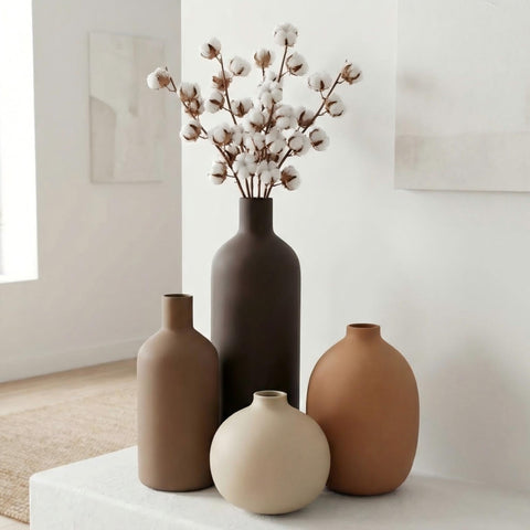 Tvzouo ceramic vase set four-sizes-ready supports varied arrangements.