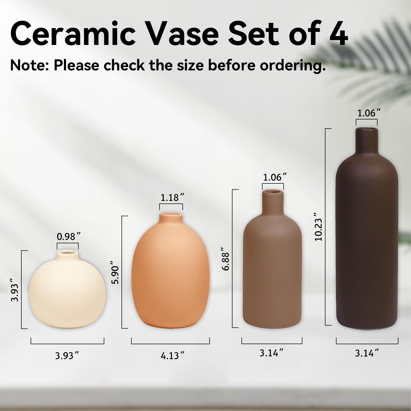 Tvzouo ceramic vase set on-shelf-decor offers versatile styling options.