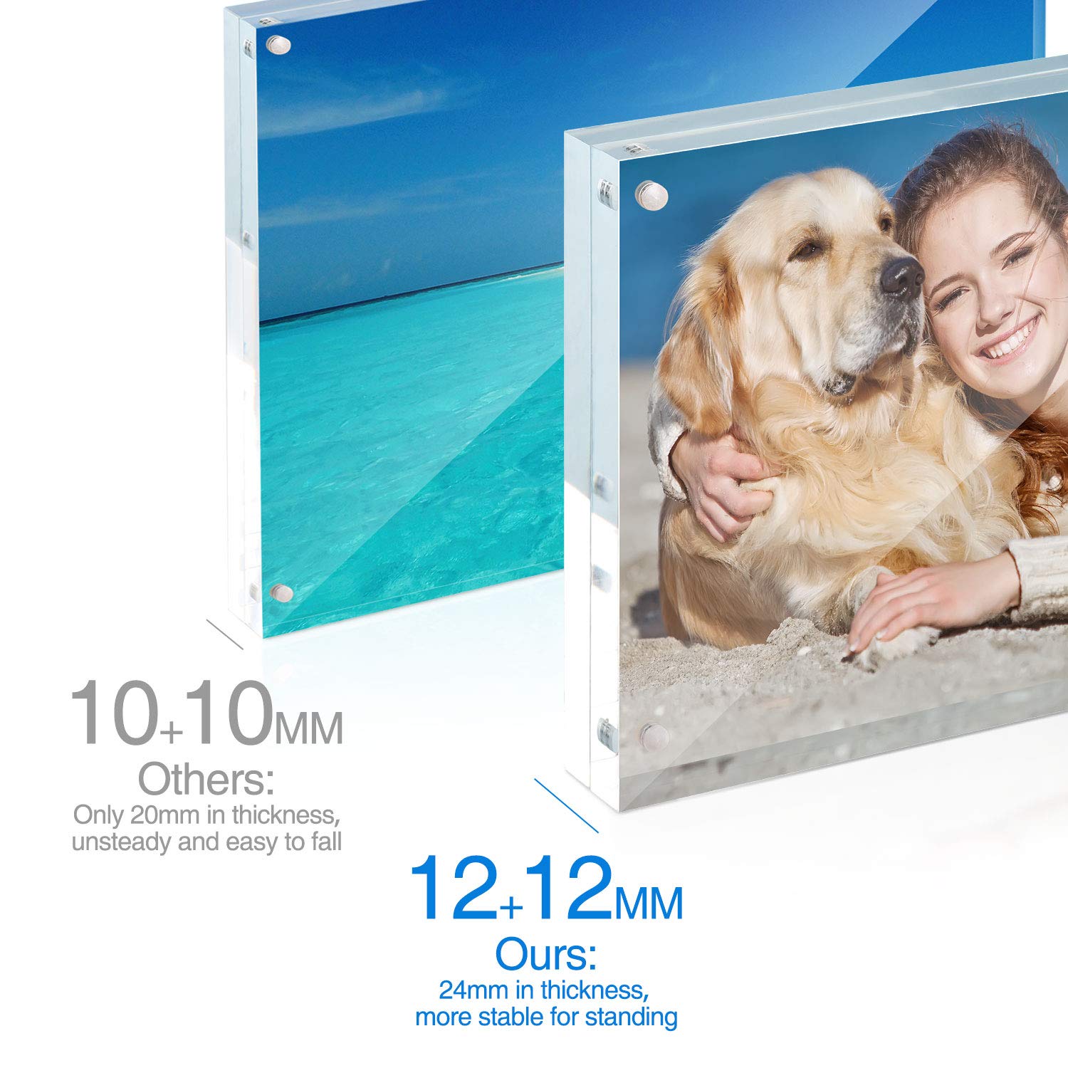 TWING frame magnets enable easy photo updates and secure corners